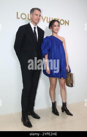 TAIPEI, CHINE - 29 NOVEMBRE 2024 - L'actrice taïwanaise Annie Chen assiste à la cérémonie d'ouverture du magasin phare de Louis Vuitton à Taipei, Taïwan Banque D'Images