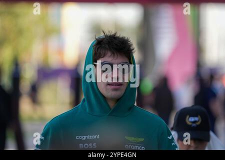 Doha, Qatar. 28 novembre 2024. 11/28/2024 - lance Stroll (CAN) - Aston Martin Aramco F1 Team - Aston Martin AMR24 - Mercedes 29.11.2024, circuit international de Losail, Doha, formule 1 Qatar Airways Qatar Grand Prix 2024 (photo par Alessio de Marco/Sipa USA) crédit : Sipa USA/Alamy Live News Banque D'Images