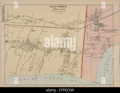 Bayport. [Village] ; 1888 par L.E. Neuman & Co. Banque D'Images