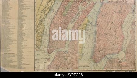 Carte de New York : montrant des portions de Brooklyn, Jersey City et Westchester, section sud 1901 Banque D'Images