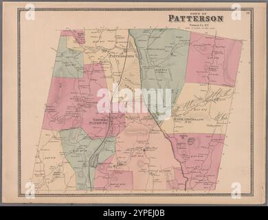 Planche 71 : ville de Patterson, Putnam Co. N.Y. 1868 par Beers, F. W. (Frederick W.) Banque D'Images