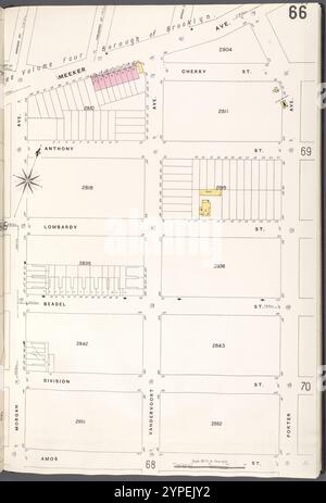 Brooklyn V. 9, plate No. 66 [Map Bounded by Meeker Ave., porter Ave., Amos réunis, Morgan Ave.] 1884 - 1936 Banque D'Images