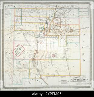 Carte du Nouveau-Mexique de Morley : 1873 Banque D'Images