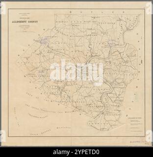 Carte géologique du comté d'Allegheny 1877 par Lesley, J. P. (J. Peter), 1819-1903 Banque D'Images