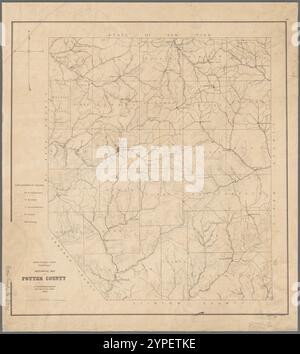 Carte géologique du comté de Potter 1877 par Lesley, J. P. (J. Peter), 1819-1903 Banque D'Images