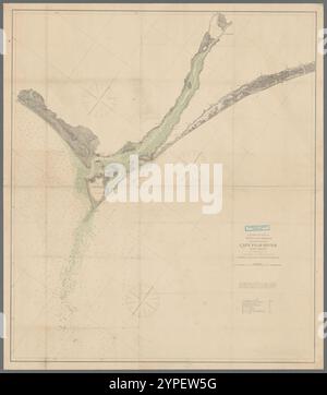 Carte préliminaire de Frying Pan Shoals and Entrances to Cape Fear River, Caroline du Nord 1858 par Bache, A. D. (Alexander Dallas), 1806-1867 Banque D'Images