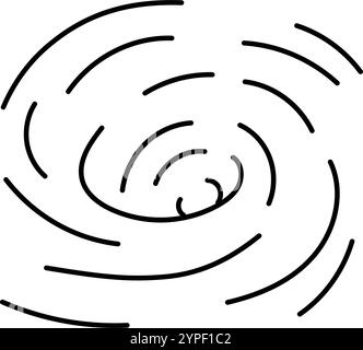 illustration vectorielle d'icône de ligne d'eau rotative whirlpool Illustration de Vecteur