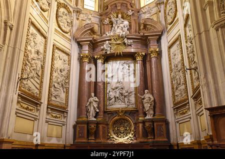 Capilla Mayor ou Chapelle principale de la cathédrale de Cuenca (Espagne) Banque D'Images