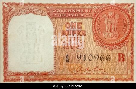 Un billet en roupies émis par la Reserve Bank of India Banque D'Images