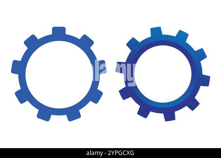 Roues dentées - conception infographique - icônes d'engrenage entourées de texte Illustration de Vecteur