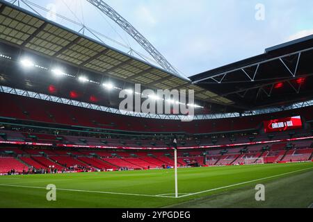 Vue générale du stade de Wembley avant le match amical international féminin Angleterre vs États-Unis au stade de Wembley, Londres, Royaume-Uni, 30 novembre 2024 (photo par Izzy Poles/News images) Banque D'Images