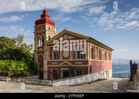 Église Sainte de la Vierge Marie Mandrakina dans la ville de Corfou, Grèce Banque D'Images