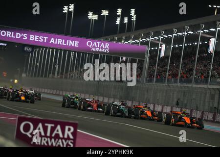 Doha, Qatar. 28 novembre 2024. Départ de la course de sprint 30.11.2024, circuit international de Lusail, Doha, formule 1 Qatar Airways Qatar Grand Prix 2024 crédit : Alessio de Marco/Alamy Live News Banque D'Images