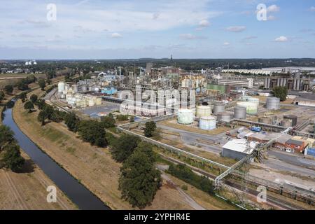 Air liquide exploite plusieurs usines dans le parc chimique d’OQ Chemicals dans la ville d’Oberhausen : des usines de séparation et de liquéfaction de l’air GA Banque D'Images