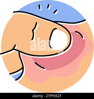 splinters illustration vectorielle d'icône de couleur d'accident de ménage Illustration de Vecteur