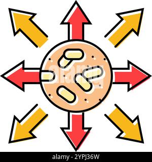 illustration vectorielle d'icône de couleur de granulés de bois de contrôle de qualité Illustration de Vecteur