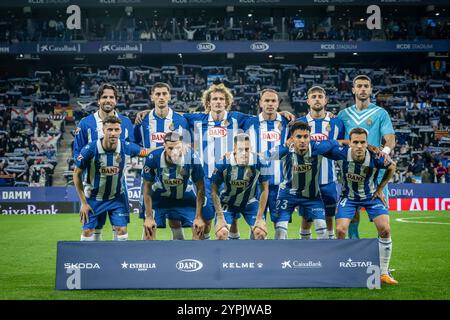 Madrid, Espagne. 30 novembre 2024. Le RCD Espanyol s'alignera lors du match la Liga EA Sports entre le RCD Espanyol et le RC Celta au Stage Front Stadium. Score final : RCD Espanyol 3 - 1 RC Celta. Crédit : SOPA images Limited/Alamy Live News Banque D'Images