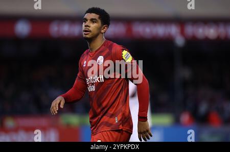 Tyreece John-Jules de Crawley Town lors du match de 2e tour de la FA Cup entre Crawley Town et Lincoln City au Broadfield Stadium de Crawley. Banque D'Images