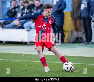 Sigurd Haugen (FC Hansa Rostock, #18). GER, TSV 1860 Muenchen gegen FC Hansa Rostock, Fussball, 3. Bundesliga, 16 ans. Spieltag, saison 2024/2025, 30.11.2024. (LA RÉGLEMENTATION DFB DU DFL INTERDIT TOUTE UTILISATION DE PHOTOGRAPHIES COMME SÉQUENCES D'IMAGES ET/OU QUASI-VIDÉO). Foto : Eibner-Pressefoto/Heike Feiner Banque D'Images