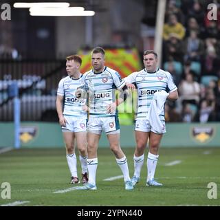 Northampton, Royaume-Uni. 29 novembre 2024. Gareth Anscombe de Gloucester en action lors du Gallagher Premiership Rugby match opposant Northampton Saints contre Gloucester Rugby au Cinch Stadium le 29 novembre 2024 à Londres, en Angleterre. Crédit : Gary Mitchell, GMP Media/Alamy Live News Banque D'Images