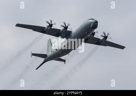 Un avion de surveillance anti-sous-marin et maritime Shaanxi KQ-200 de l'Armée populaire de libération chinoise de la Marine aérienne de l'armée de l'air de la marine chinoise au salon aéronautique chinois de Zhuhai Banque D'Images