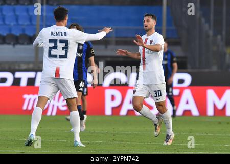 Simone Mazzocchi (Cosenza) célèbre pendant AC Pise vs Cosenza Calcio, match de football italien Serie B à Pise, Italie, 01 décembre 2024 Banque D'Images