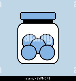 Icône de vecteur de bocal de cookies. Appareil de cuisine. Symbole graphique pour la conception de site Web de cuisson, logo, application, interface utilisateur Illustration de Vecteur