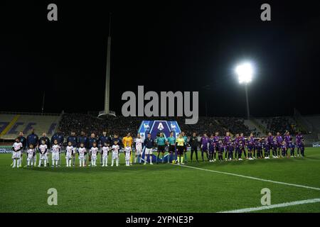 Firenze, Italie. 1er décembre 2024. Alignez-vous lors du match Serie A Enilive 2024/2025 entre Fiorentina et Inter - Serie A Enilive au stade Artemio franchi - Sport, Football - Florence, Italie - dimanche 1 décembre 2024 (photo Massimo Paolone/LaPresse) crédit : LaPresse/Alamy Live News Banque D'Images