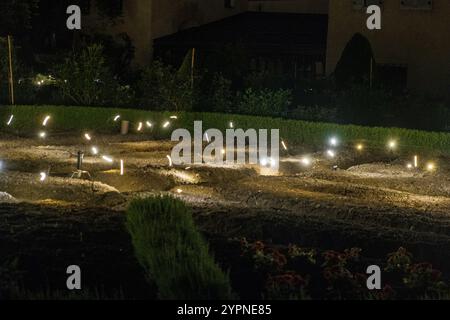 Fête de la lumière de l'eau dans le centre historique de la vieille ville de Brixen (Bressanone) dans le Tyrol du Sud - Sudtirol - Haut Adige. Banque D'Images