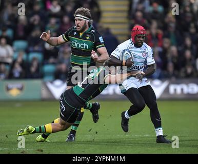 Christian Wade de Gloucester en action lors du Gallagher Premiership Rugby match opposant Northampton Saints contre Gloucester Rugby au Cinch Stadium le 30 novembre 2024 à Londres, en Angleterre. Banque D'Images