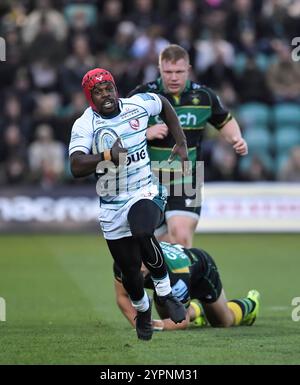 Christian Wade de Gloucester en action lors du Gallagher Premiership Rugby match opposant Northampton Saints contre Gloucester Rugby au Cinch Stadium le 30 novembre 2024 à Londres, en Angleterre. Banque D'Images