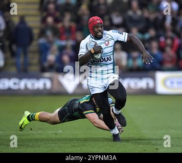 Christian Wade de Gloucester en action lors du Gallagher Premiership Rugby match opposant Northampton Saints contre Gloucester Rugby au Cinch Stadium le 30 novembre 2024 à Londres, en Angleterre. Banque D'Images