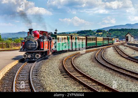 Porthmadog ; ffestiniog Railway ; Gwynedd ; pays de Galles ; Royaume-Uni Banque D'Images