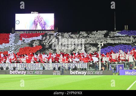 Stade Artemio franchi, Florence, Italie. 1er décembre 2024. Football italien Serie A ; Fiorentina versus Inter Milan ; Fiorentina's supporters Credit : action plus Sports/Alamy Live News Banque D'Images