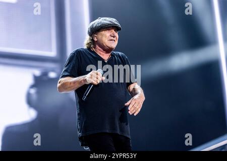 Reggio Emilia, Italie. 31 janvier 2024. Brian Johnson d'AC/DC se produit au RCF Arena Campovolo à Reggio Emilia, Italie, le 25 mai 2024. (Photo de Roberto Finizio/NurPhoto) crédit : NurPhoto SRL/Alamy Live News Banque D'Images