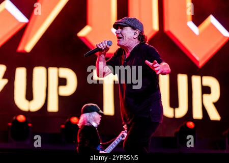 Reggio Emilia, Italie. 31 janvier 2024. Brian Johnson d'AC/DC se produit au RCF Arena Campovolo à Reggio Emilia, Italie, le 25 mai 2024. (Photo de Roberto Finizio/NurPhoto) crédit : NurPhoto SRL/Alamy Live News Banque D'Images