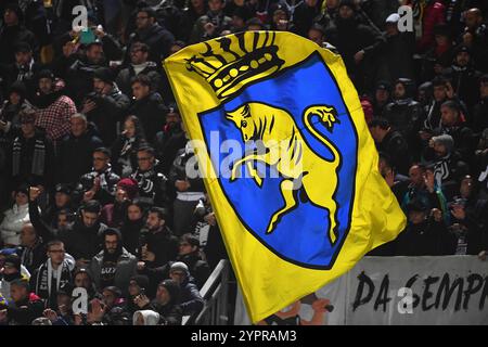 Lecce, Italie. 1er décembre 2024. Fans et supporters de la Juventus FC lors du match de Serie A Enilive entre l'US Lecce et la Juventus FC au stade via del Mare à Lecce, en Italie, dimanche 1er décembre 2024. (Crédit image : &#xa9 ; Giovanni Evangelista/LaPresse) crédit : LaPresse/Alamy Live News Banque D'Images