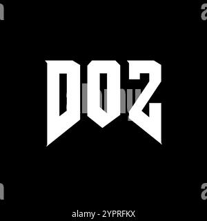 DOZ Letter logo design pour la société de technologie. Combinaison de couleurs noir et blanc de conception de logo DOZ. DOZ logo, DOZ vecteur, design DOZ, icône DOZ, DOZ Illustration de Vecteur