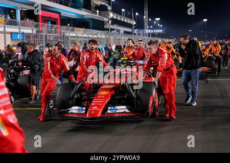 1er décembre 2024, circuit international de Losail, Doha, formule 1 Qatar Airways Qatar Grand Prix 2024, sur la photo Carlos Sainz Jr. (ESP), Scuderia Ferrari HP Banque D'Images