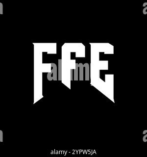 Conception de logo de lettre FFE pour la société de technologie. Logo FFE combinaison de couleurs noir et blanc. Logo FFE, vecteur FFE, conception FFE, icône FFE, FFE alph Illustration de Vecteur