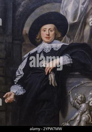 Portrait d'un homme, 1636, artiste flamand inconnu, huile sur toile, Galerie nationale, Londres, Angleterre, Grande-Bretagne Banque D'Images