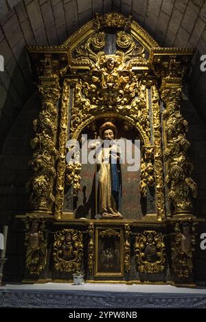 Roncevaux, chapelle Santiago, collégiale royale de Santa Maria de Roncevaux, route de Santiago, Navarre, Espagne, Europe Banque D'Images