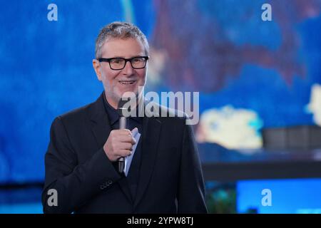 Milan, Italie. 1er décembre 2024. Fabio Fazio à &#x2018;Che tempo che fa' tv show, Milan, 1er décembre 2024 (photo de Gian Mattia D'Alberto /LaPresse) crédit : LaPresse/Alamy Live News Banque D'Images