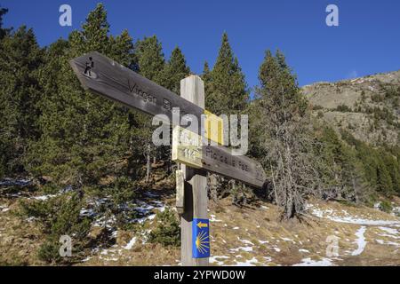 Valle de la Pez, Huesca, Aragon, cordillera de los Pirineos, Espagne, Europe Banque D'Images