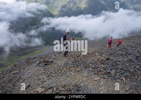 Col de Cauarere, Vallée d'Aure, Hautes-Pyrénées, France, Europe Banque D'Images