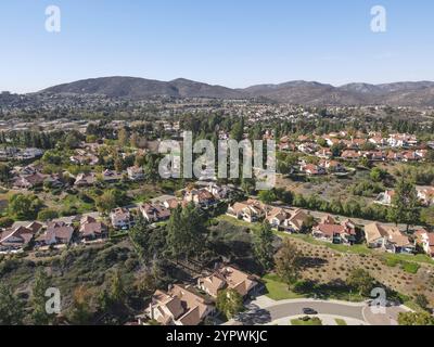 Vue aérienne de la communauté de maisons résidentielles à San Diego, Californie du Sud, États-Unis, Amérique du Nord Banque D'Images