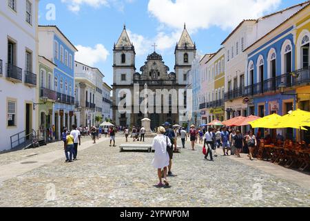 Église Sao Francisco à Pelourinho, dans le centre historique de Salvador Bahia. Brésil. Pelourinho, dans le centre historique de Salvador Bahia. Febrau Banque D'Images