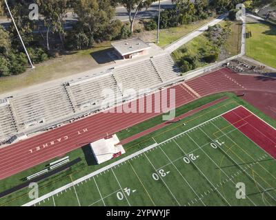 Vue aérienne du terrain de football américain en Californie, USA, Amérique du Nord Banque D'Images