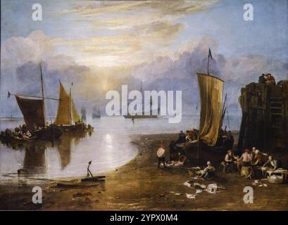 Sun Rising through Vapor, Joseph Mallord William Turner, avant 1807, huile sur toile, National Gallery, Londres, Angleterre, Grande-Bretagne Banque D'Images