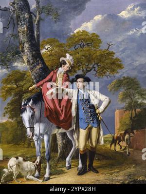 M. et Mme Thomas Coltman, Joseph Wright de Derby, vers 1770, huile sur toile, National Gallery, Londres, Angleterre, Grande-Bretagne Banque D'Images